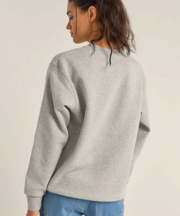 Rhythm Flagship Boyfriend Fleece Crew - Grey Heather